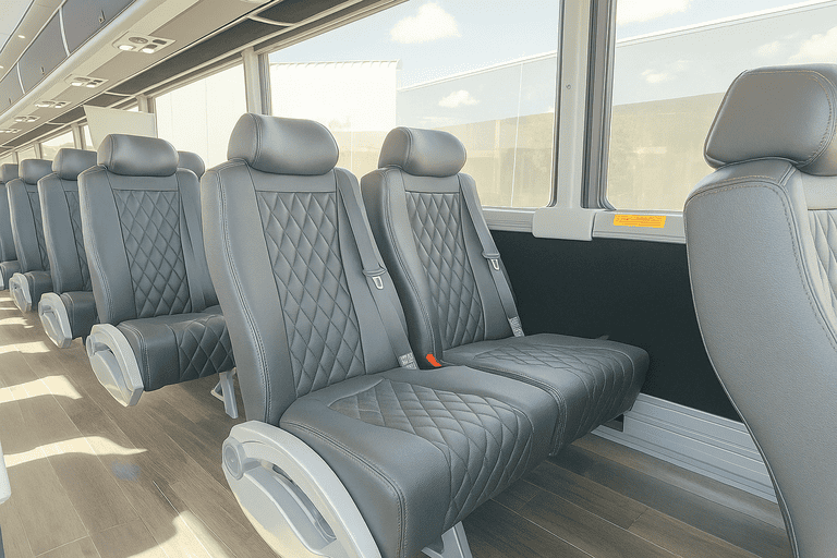 interior of Allentown Coach Bus Service charter bus