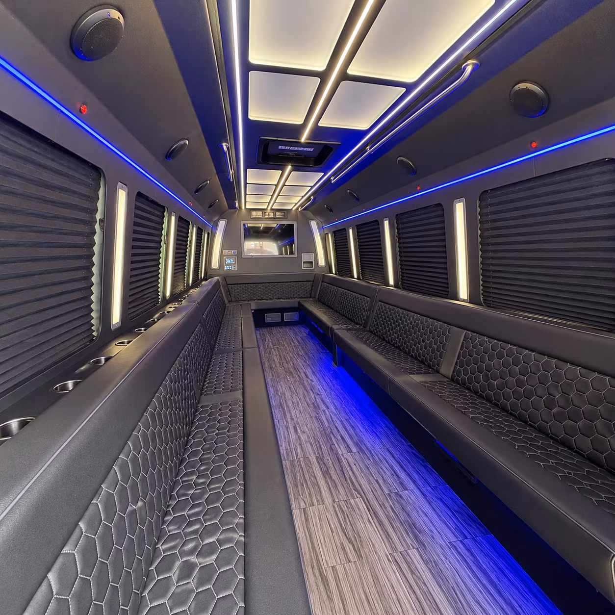allentown 30 passenger party bus interior