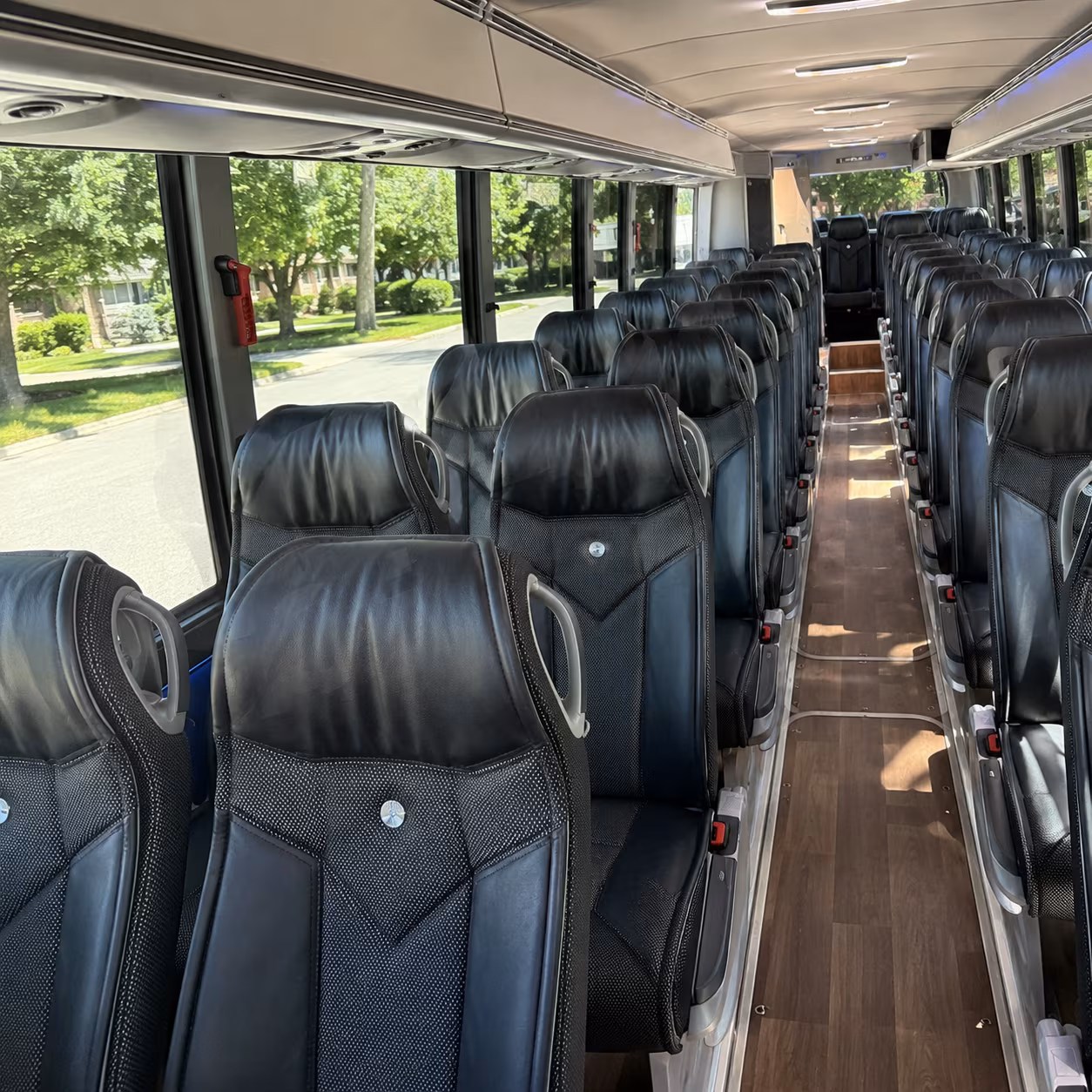 allentown 56 passenger charter bus inside