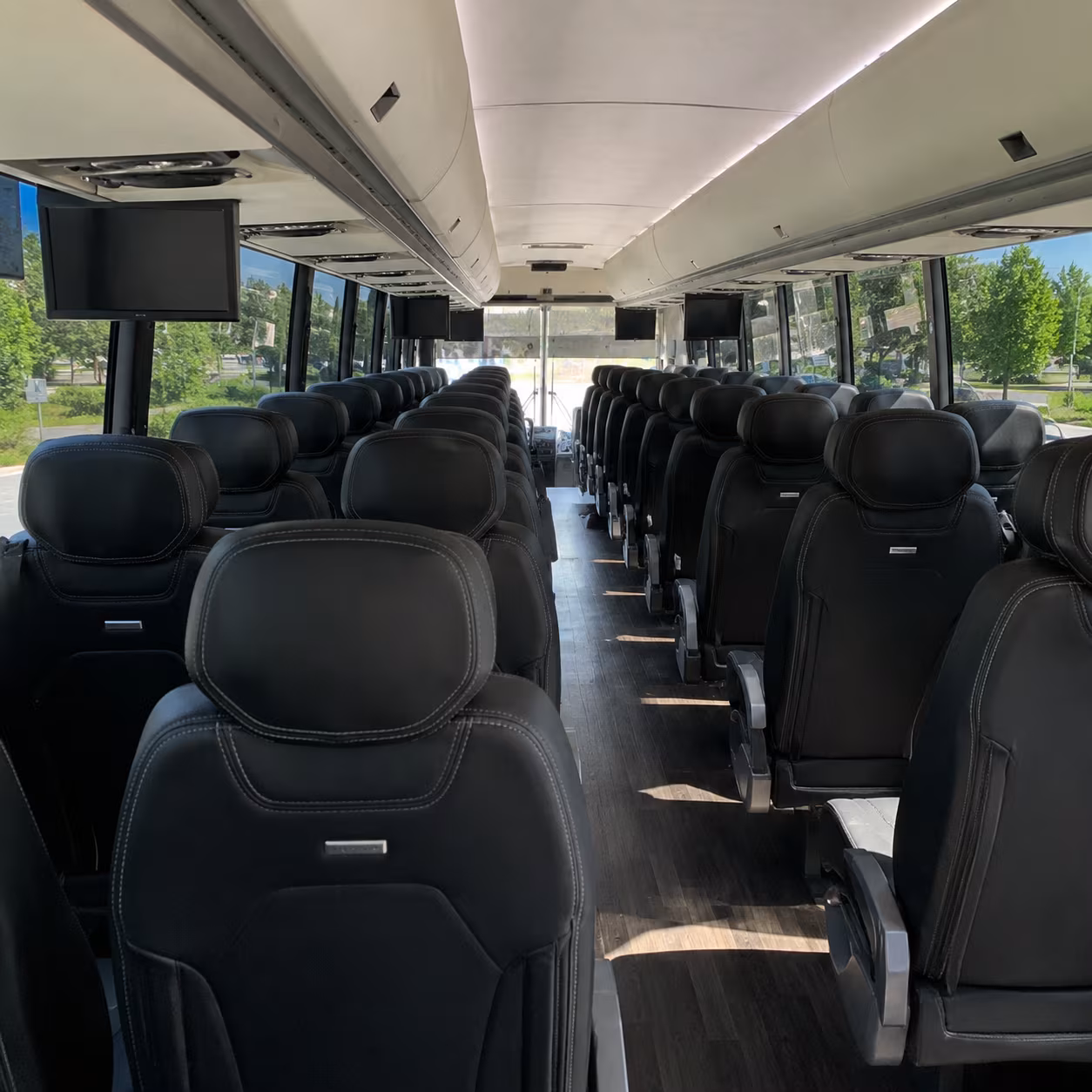 allentown 56 passenger charter bus interior
