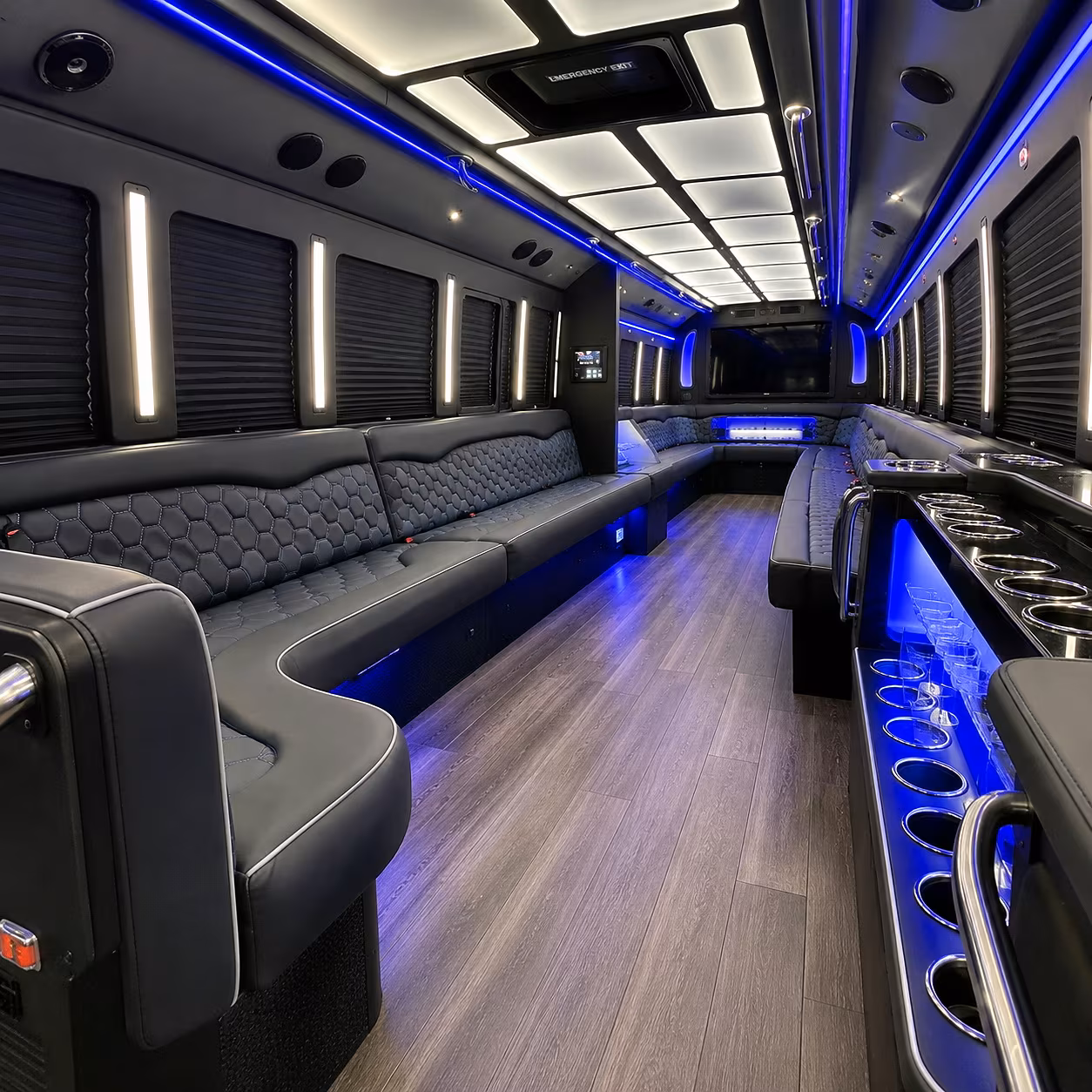 allentown party bus rental interior
